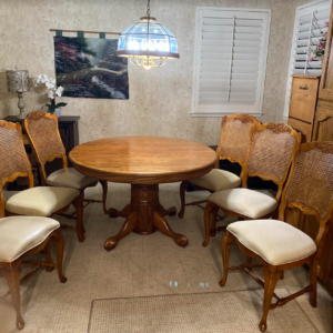 Oak Table Set with 6 chairs